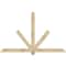 Ekena Millwork Kennewick Rough Sawn Timber Gable Bracket, Douglas Fir, 72"W x 45"H x 2"D x 4"F, 15/12 Pitch GBW072X45X0204KEN00RDF - alternate 1